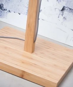 Good & Mojo Lampadaire Bambou Et Lin Naturel Beige H176cm -Boutique Belamp lampadaire bambou et lin naturel beige h176cm 3