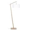 Good & Mojo Lampadaire Bambou Et Lin Naturel Blanc H176cm