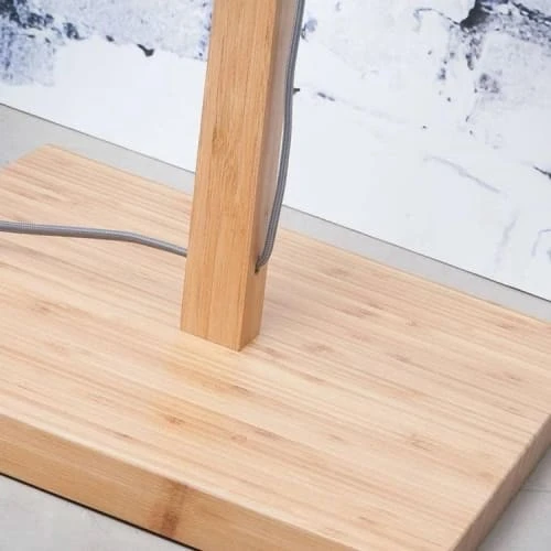 Good & Mojo Lampadaire Bambou Et Lin Naturel Gris H176cm 3 Good & Mojo Lampadaire Bambou Et Lin Naturel Gris H176cm – Image 3