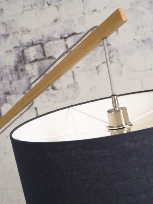 Good & Mojo Lampadaire Bambou/lin Gris Clair H207cm 5 Good & Mojo Lampadaire Bambou/lin Gris Clair H207cm – Image 5
