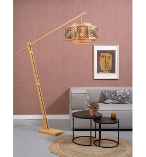 Good & Mojo Lampadaire Bambou Naturel H207cm 2 Good & Mojo Lampadaire Bambou Naturel H207cm – Image 2