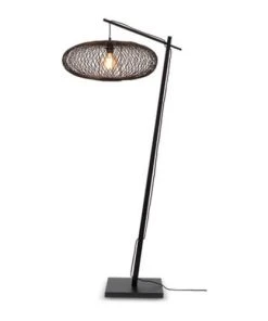 Good & Mojo Lampadaire Bambou Noir H176cm
