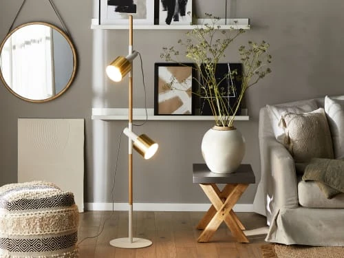 Beliani Lampadaire Blanc 2 Beliani Lampadaire Blanc – Image 2