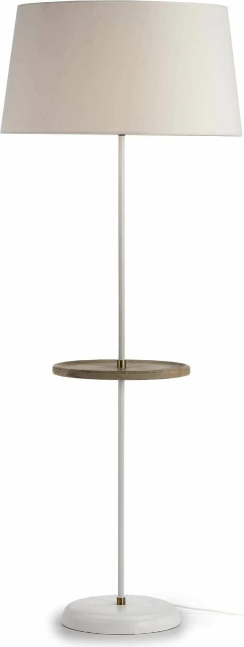 Thai Natura Lampadaire Blanc Avec Tablette En Bois 1 Thai Natura Lampadaire Blanc Avec Tablette En Bois