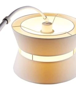Altobuy Lampadaire Déporté En Métal Et Abat-jour Tissu Blanc -Boutique Belamp lampadaire deporte en metal et abat jour tissu blanc 3