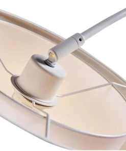 Altobuy Lampadaire Déporté En Métal Et Abat-jour Tissu Blanc -Boutique Belamp lampadaire deporte en metal et abat jour tissu blanc 4