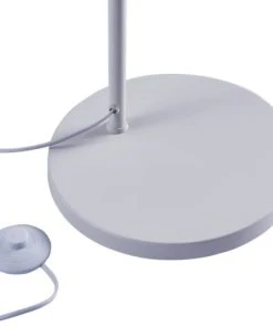 Altobuy Lampadaire Déporté En Métal Et Abat-jour Tissu Blanc -Boutique Belamp lampadaire deporte en metal et abat jour tissu blanc 5