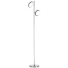 HOMCOM Lampadaire Design 2 Spots LED Orientables H.165 Cm Métal Chromé