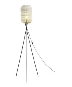Vivabita Lampadaire Design En Métal Beige 150 Cm -Boutique Belamp lampadaire design en metal blanc 150 cm