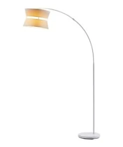 Lampea Lampadaire Design En Métal Chrome 178 Cm -Boutique Belamp lampadaire design en metal blanc 178 cm