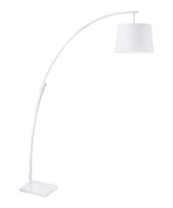 Lampea Lampadaire Design En Métal Blanc 188 Cm