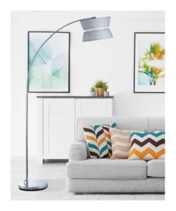 Lampea Lampadaire Design En Métal Chrome 178 Cm -Boutique Belamp lampadaire design en metal chrome 178 cm 2