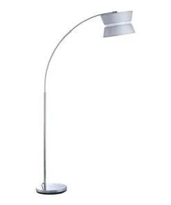 Lampea Lampadaire Design En Métal Chrome 178 Cm