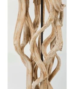 Kare Design Lampadaire En Acacia Massif Et Abat-jour En Coton H158 -Boutique Belamp lampadaire en acacia massif et abat jour en coton h158 2