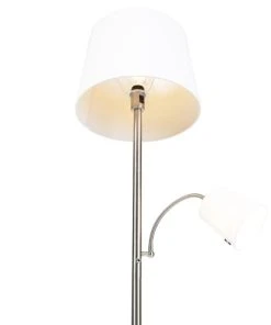 QAZQA Lampadaire En Acier -Boutique Belamp lampadaire en acier 1