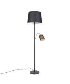 QAZQA Lampadaire En Acier Blanc