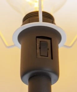 QAZQA Lampadaire En Acier Blanc -Boutique Belamp lampadaire en acier blanc 3