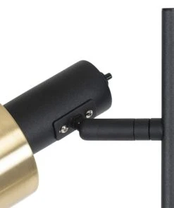 QAZQA Lampadaire En Acier Doré/laiton -Boutique Belamp lampadaire en acier dore laiton 11