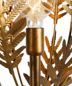 QAZQA Lampadaire En Acier Doré/laiton -Boutique Belamp lampadaire en acier dore laiton 13