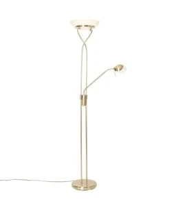 QAZQA Lampadaire En Acier Doré/laiton