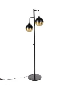 QAZQA Lampadaire En Acier Doré/laiton