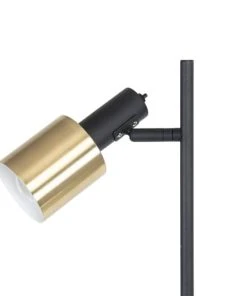 QAZQA Lampadaire En Acier Doré/laiton -Boutique Belamp lampadaire en acier dore laiton 9