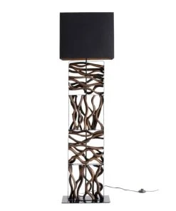 Kare Design Lampadaire En Acier Et Bois Flotté H163