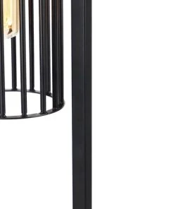 QAZQA Lampadaire En Acier Noir -Boutique Belamp lampadaire en acier noir 14