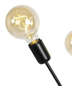 QAZQA Lampadaire En Acier Noir -Boutique Belamp lampadaire en acier noir 36