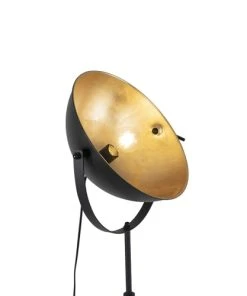 QAZQA Lampadaire En Acier Noir -Boutique Belamp lampadaire en acier noir 47