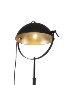 QAZQA Lampadaire En Acier Noir -Boutique Belamp lampadaire en acier noir 48