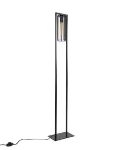 QAZQA Lampadaire En Acier Noir