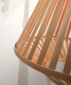 Good & Mojo Lampadaire En Bambou Abat-jour En Bambou Blanc/naturel, H. 150cm -Boutique Belamp lampadaire en bambou abat jour en bambou blanc naturel h 150cm 9
