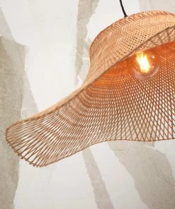 Good & Mojo Lampadaire En Bambou Abat-jour En Bambou Naturel, H. 150cm -Boutique Belamp lampadaire en bambou abat jour en bambou naturel h 150cm 15