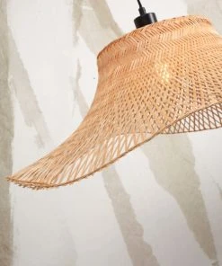 Good & Mojo Lampadaire En Bambou Abat-jour En Bambou Naturel, H. 150cm -Boutique Belamp lampadaire en bambou abat jour en bambou naturel h 150cm 17