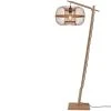 Good & Mojo Lampadaire En Bambou Abat-jour En Bambou Naturel, H. 150cm
