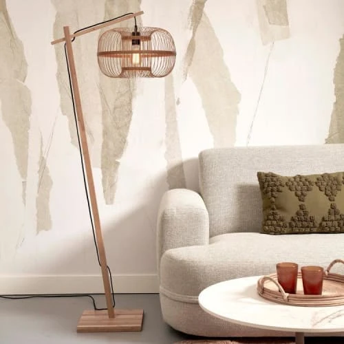 Good & Mojo Lampadaire En Bambou Abat-jour En Bambou Naturel, H. 150cm 2 Good & Mojo Lampadaire En Bambou Abat-jour En Bambou Naturel, H. 150cm – Image 2