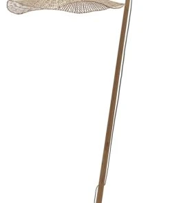 Good & Mojo Lampadaire En Bambou Abat-jour En Bambou Naturel, H. 176cm