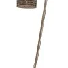 Good & Mojo Lampadaire En Bambou Abat-jour En Bambou Naturel/noir, H. 150cm