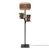Good & Mojo Lampadaire En Bambou Abat-jour En Bambou Naturel/noir, H. 160cm
