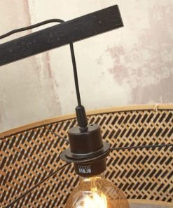 Good & Mojo Lampadaire En Bambou Abat-jour En Bambou Naturel/noir, H. 207cm -Boutique Belamp lampadaire en bambou abat jour en bambou naturel noir h 207cm 5