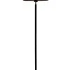 Good & Mojo Lampadaire En Bambou Abat-jour En Bambou Noir, H. 128cm