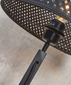 Good & Mojo Lampadaire En Bambou Abat-jour En Bambou Noir, H. 128cm -Boutique Belamp lampadaire en bambou abat jour en bambou noir h 128cm 4