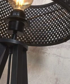 Good & Mojo Lampadaire En Bambou Abat-jour En Bambou Noir, H. 145cm -Boutique Belamp lampadaire en bambou abat jour en bambou noir h 145cm 10