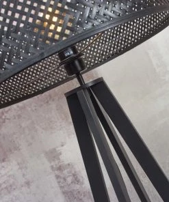 Good & Mojo Lampadaire En Bambou Abat-jour En Bambou Noir, H. 145cm -Boutique Belamp lampadaire en bambou abat jour en bambou noir h 145cm 11