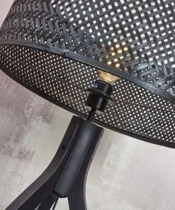 Good & Mojo Lampadaire En Bambou Abat-jour En Bambou Noir, H. 145cm -Boutique Belamp lampadaire en bambou abat jour en bambou noir h 145cm 4