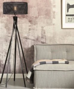 Good & Mojo Lampadaire En Bambou Abat-jour En Bambou Noir, H. 146cm 8 Good & Mojo Lampadaire En Bambou Abat-jour En Bambou Noir, H. 146cm -Boutique Belamp lampadaire en bambou abat jour en bambou noir h 146cm 2