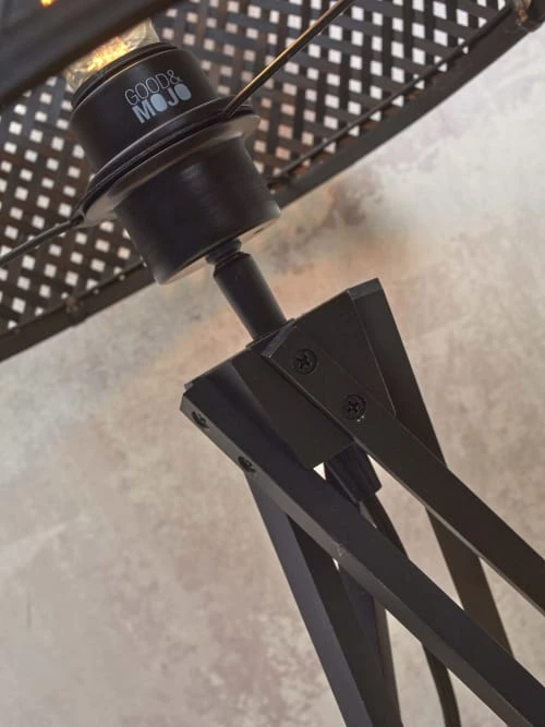 Good & Mojo Lampadaire En Bambou Abat-jour En Bambou Noir, H. 146cm 6 Good & Mojo Lampadaire En Bambou Abat-jour En Bambou Noir, H. 146cm – Image 6