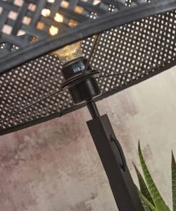 Good & Mojo Lampadaire En Bambou Abat-jour En Bambou Noir, H. 158cm -Boutique Belamp lampadaire en bambou abat jour en bambou noir h 158cm 5