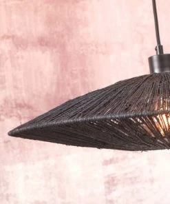 Good & Mojo Lampadaire En Bambou Abat-jour En Jute Noir, H. 150cm -Boutique Belamp lampadaire en bambou abat jour en jute noir h 150cm 5